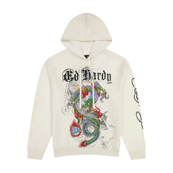 White Ed Hardy Hoodie