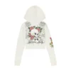 Ed Hardy 3 Hearts Cropped Hoodie