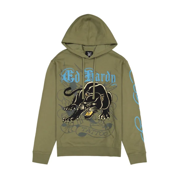 Ed Hardy Crouching Panther Mens Hoodie