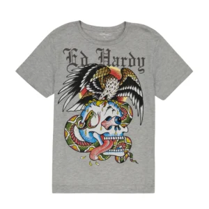 Ed Hardy Rhinestone Battle Skull Tee